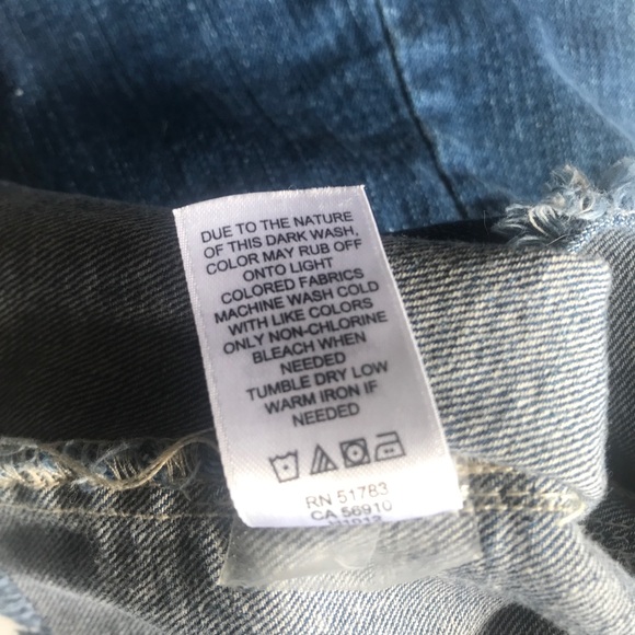 Maurices Women’s Small Denim Vest Jean Jacket Distressed Button Front - Picture 10 of 12